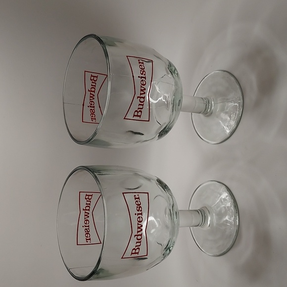 Set of 2 Budweiser thumbprint glasses, GUC - Picture 3 of 6
